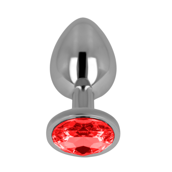 Plug anal de 7cm con cristal rojo