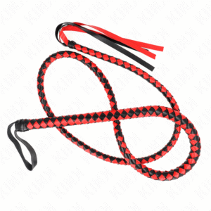 Látigo serpiente Kink rojo y negro 210cm