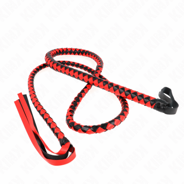 Látigo serpiente Kink rojo y negro 210cm - Image 2
