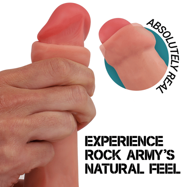 Dildo realista con prepucio Fox 19cm - Image 3