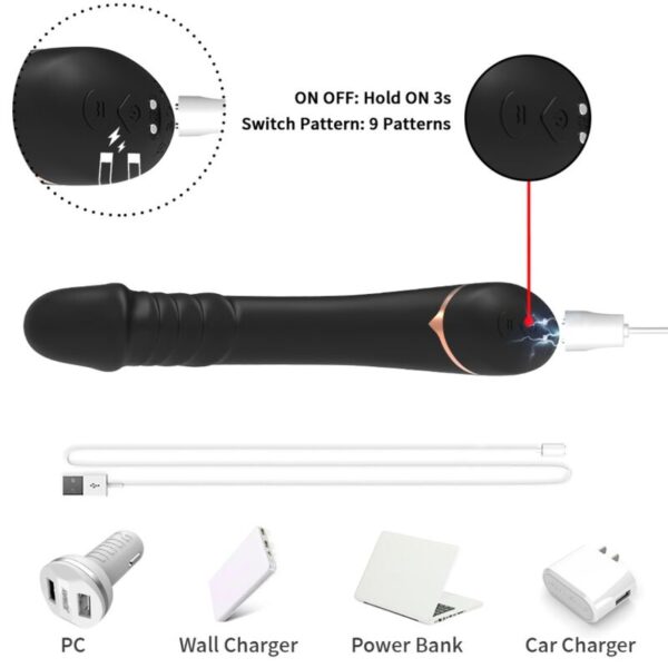 Consolador vibrador Armony negro - Image 3