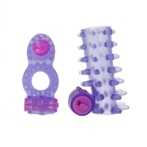 Anillo vibrador y funda vibradora para pene